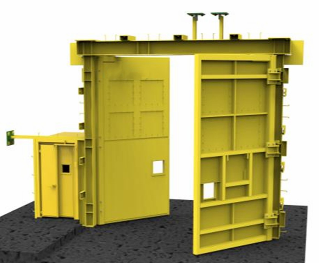 Système de sas à air de commande hydraulique PLC/porte de ventilation avec nouveau design pour creuser la mine