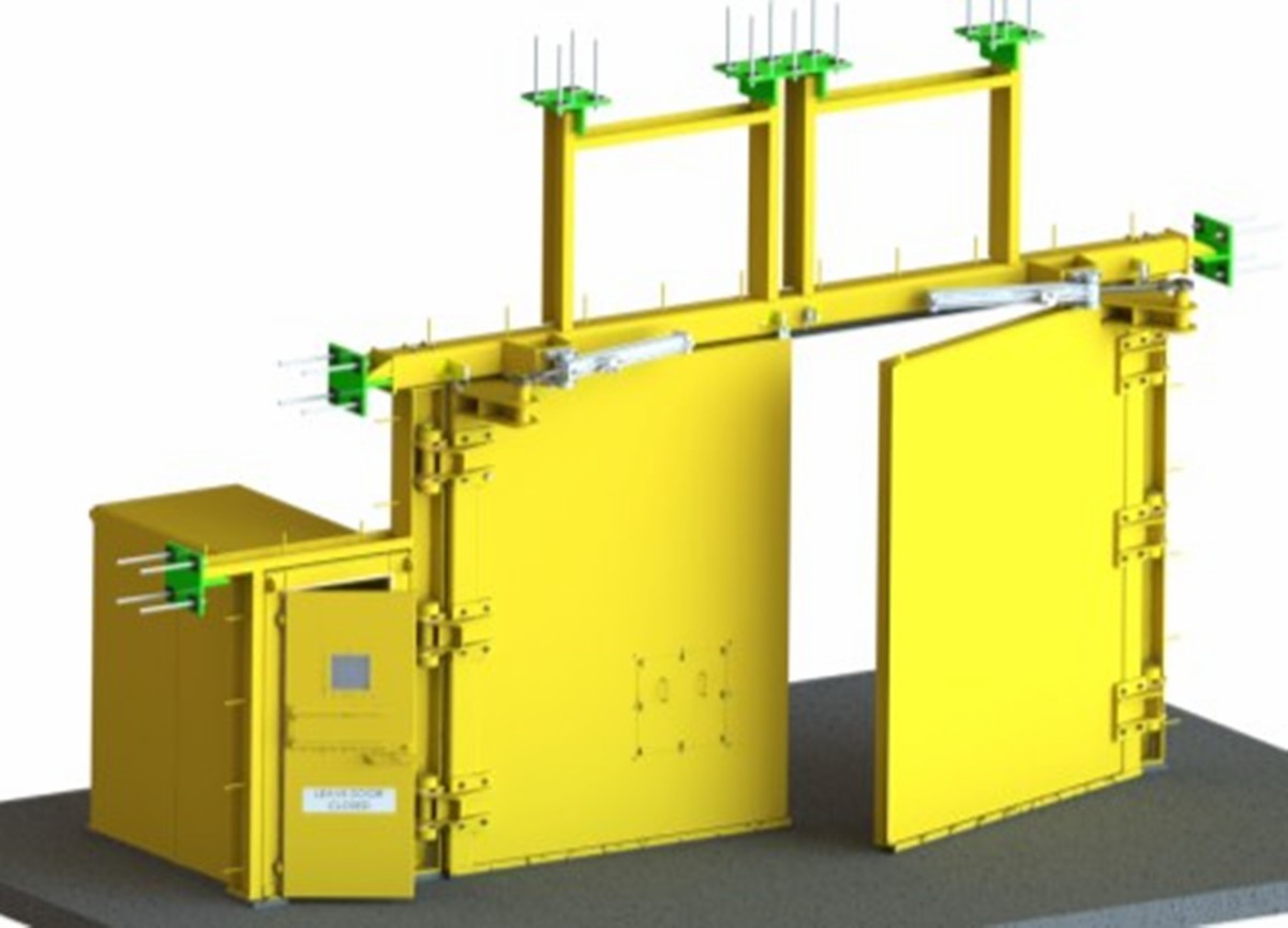 Système de sas à air de commande hydraulique PLC/porte de ventilation avec nouveau design pour creuser la mine