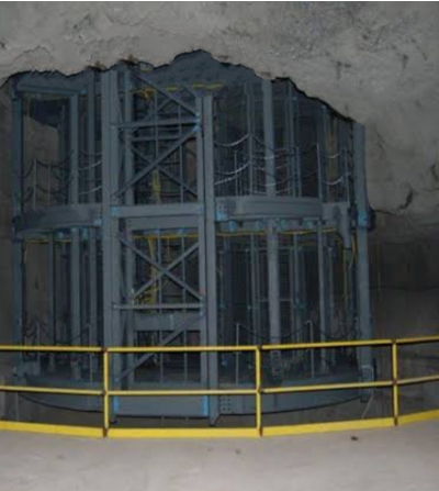 Ascenseur minier modulaire avec plate-forme d'exploitation Galloway